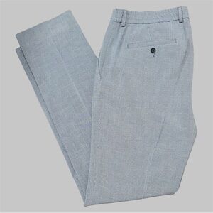 Men's Formal Navy Houndstooth Trousers Pants NWOT Adjustable Size 32-34W x 34L